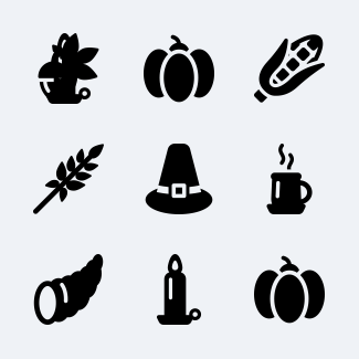 Thanksgiving Fill icons pack