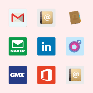 Address Book providers in colors icons pack