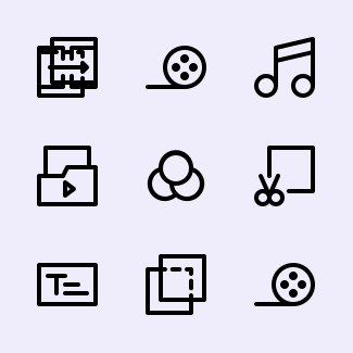 Video Edit Tools icons pack