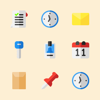 Office - Flat icons pack
