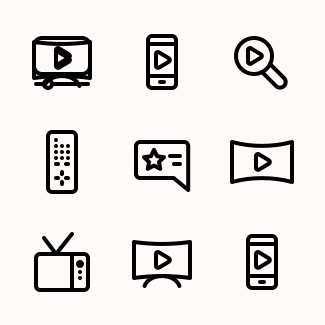 Movies and Entertainment icons pack