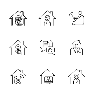 Work from home icons pack
