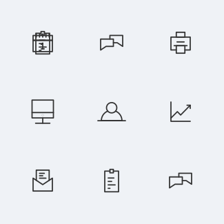 Simple work Line icons pack