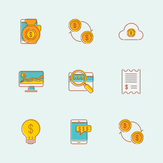 Fintech (Filled Line) icons pack