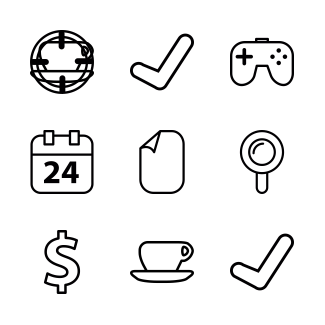 Universal 12 icons pack
