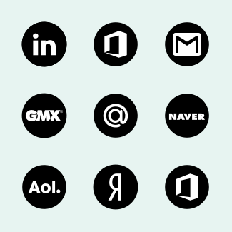 Address Book providers in Black & White icons pack