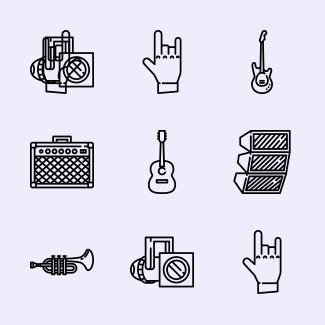 Music Festival icons pack