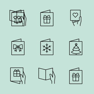 Greeting card icons pack