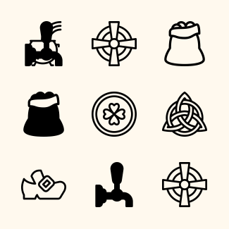 St. Patrick's Day icons pack
