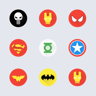 Superhero icons pack