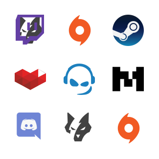 Gaming Platforms Logo Shapes icons pack