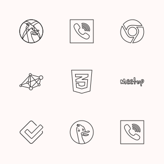 Social Media & Logos II Linear Black icons pack