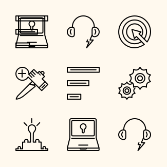 Line icons for UI & more icons pack