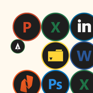 Circular icon set icons pack