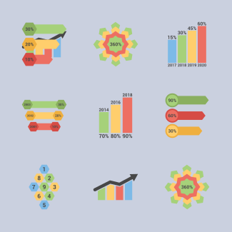 Infographic Bar Vol 9 icons pack