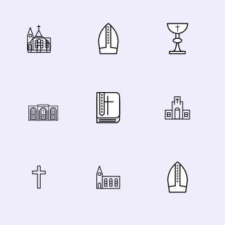 Catholic Line icons pack