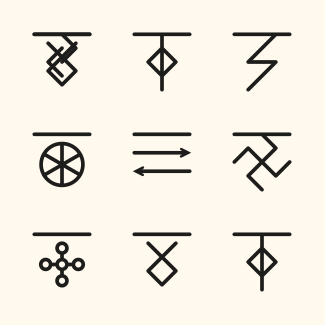 Slavic calendar Flat & Outline icons icons pack
