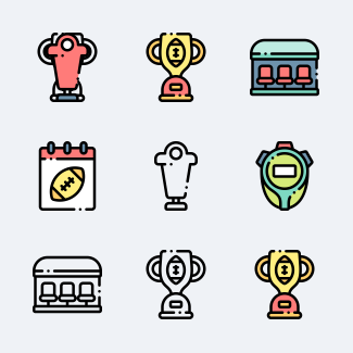 American Football icons pack