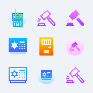 Law and justice icons pack