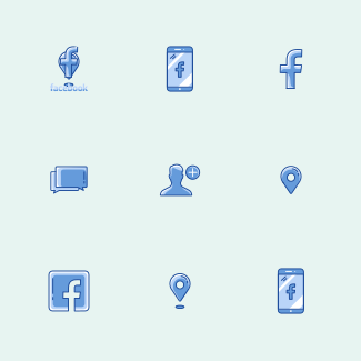 Facebook UI - Twotone icons pack