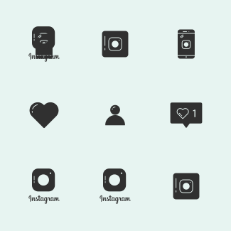 Instagram UI - Glyph icons pack