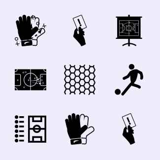 Football icons pack