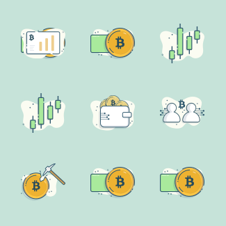 Bitcoin Mining and More icons pack
