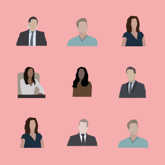 Business persons flat 1 icons pack