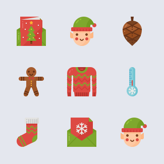 Santa baby icons pack