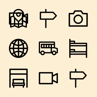 Travel icons pack
