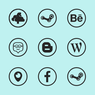 Social Media | Circle Flat icons pack