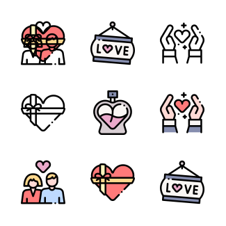 Love icons pack