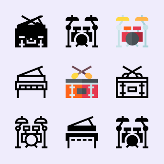 Music Instruments icons pack