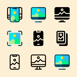 Photography icons pack