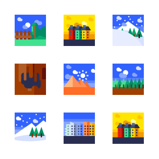 Landscape icons pack