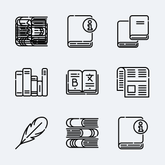 Literature icons pack