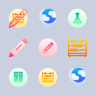 Education icons pack
