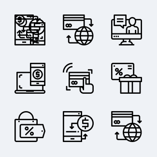 Shopping and E commerce icons pack