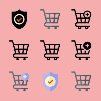 Online shop icons pack