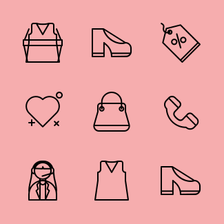 Shopping icons pack