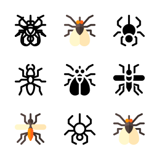 Insects icons pack
