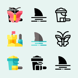 Tropical icons pack