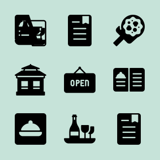 Restaurant icons pack
