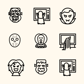 Horror Movies | Happy Halloween icons pack
