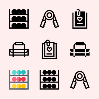 Pilates icons pack