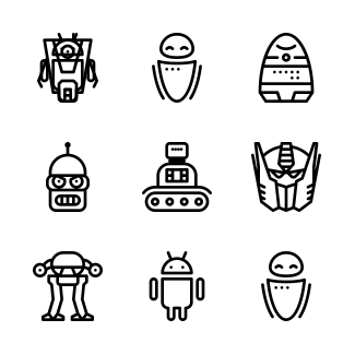 Robots icons pack