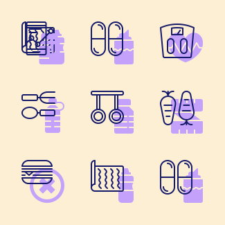 Fitness icons pack