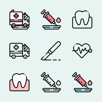 Medicine icons pack