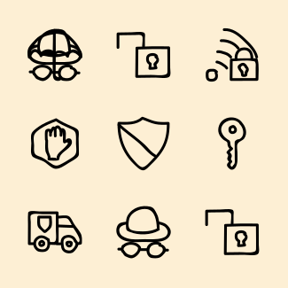Security Hand Drawn vol 4 icons pack