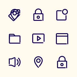 Thick outlines online project basics icons pack